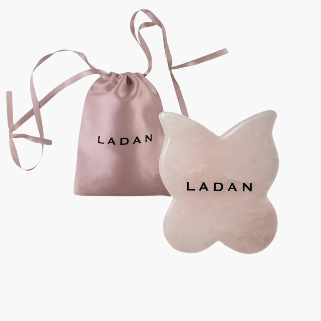 PEMBE KUVARS KRISTAL KELEBEK GUA SHA