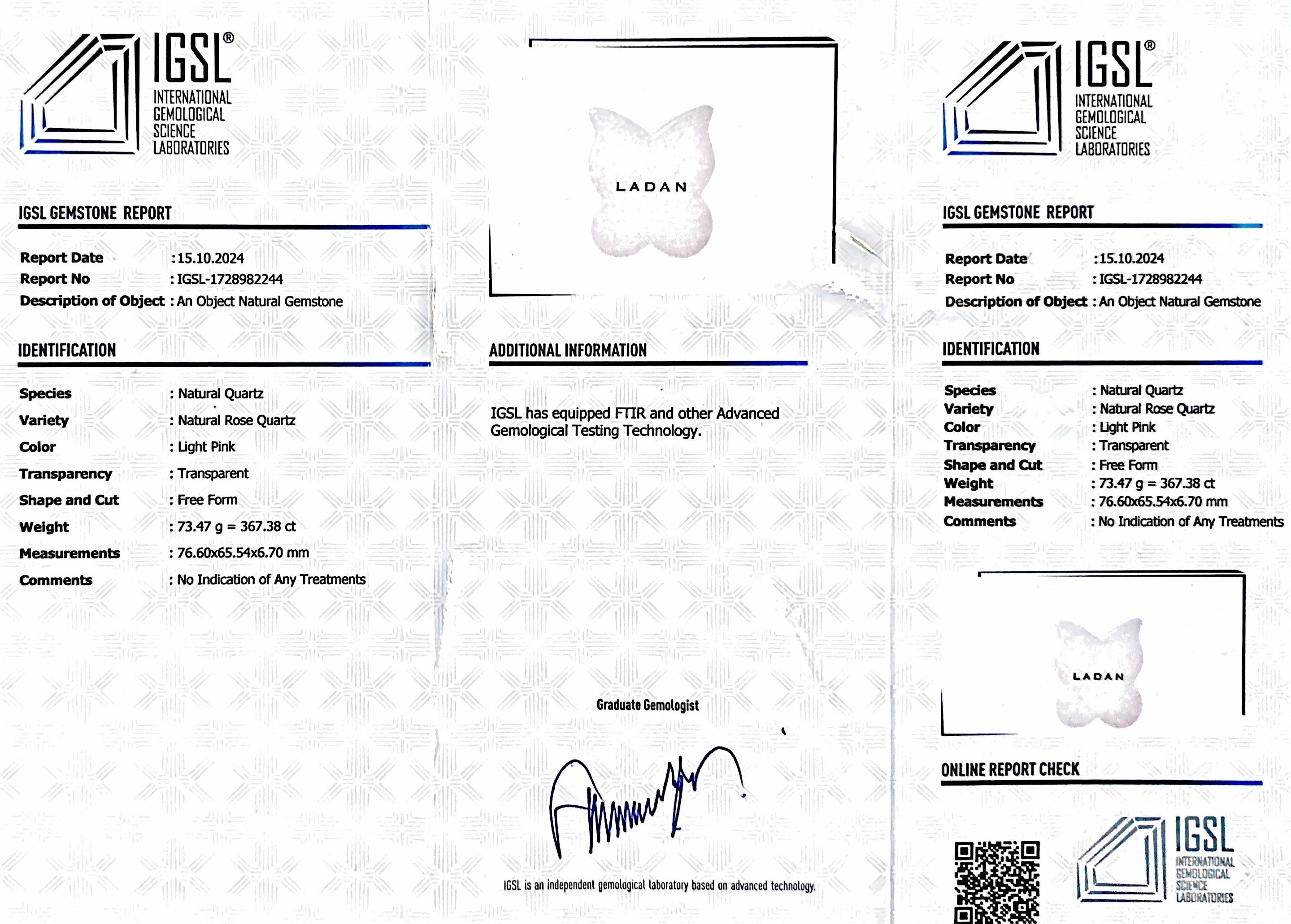 ROSE QUARTZ CRYSTAL BUTTERFLY GUA SHA